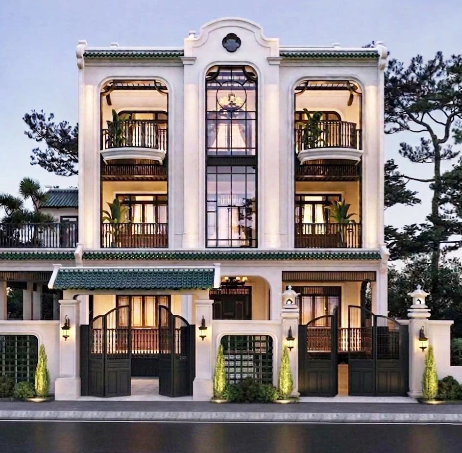 Biệt thự phòng khách thông tầng